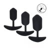 Silicone Weighted Anal Plug Training Set of 3 - Black